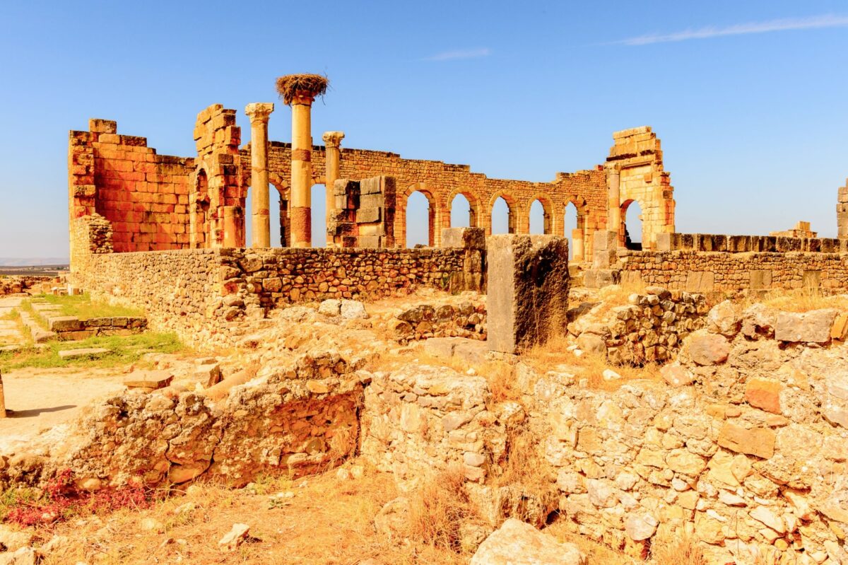 Imperial city of Meknes and roman ruins at Volubilis