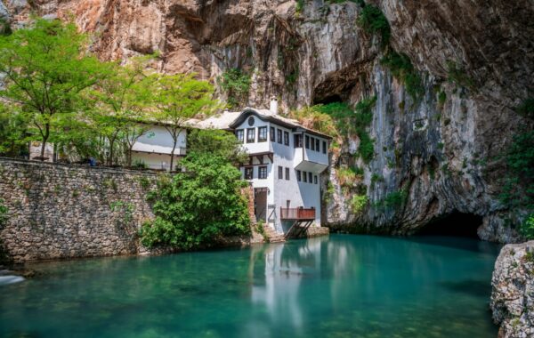 Explore the 600-year old Blagaj Tekija monastery