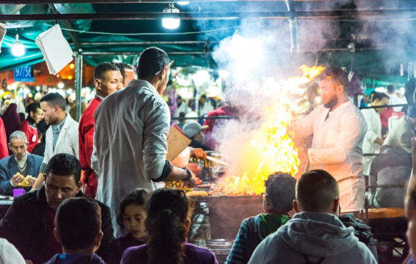 Sample street food in the Jemaa el Fna