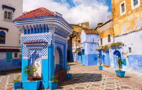 Watch the world go by from Chefchaouen's central square