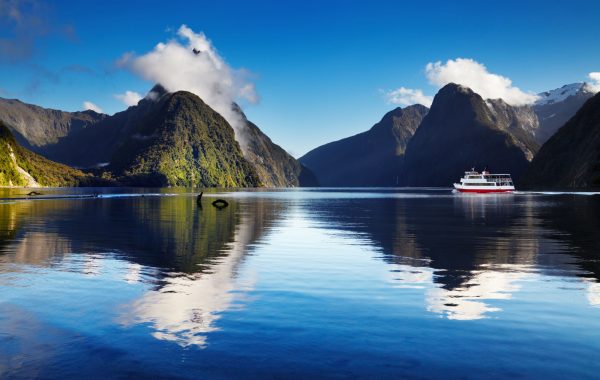 Marvel at waterfalls at Milford Sound