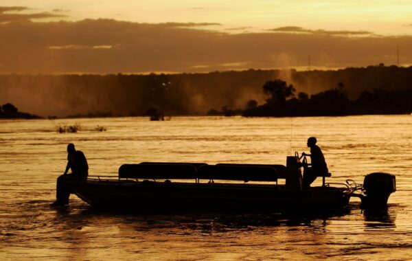 Take a sunset boat cruise on Victoria Falls