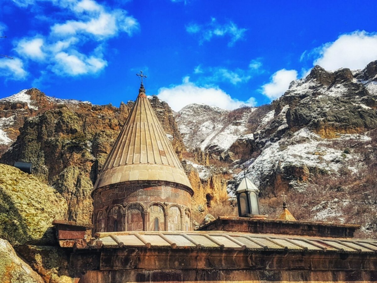 Armenia Geghard cave monastery in the Kotayk province