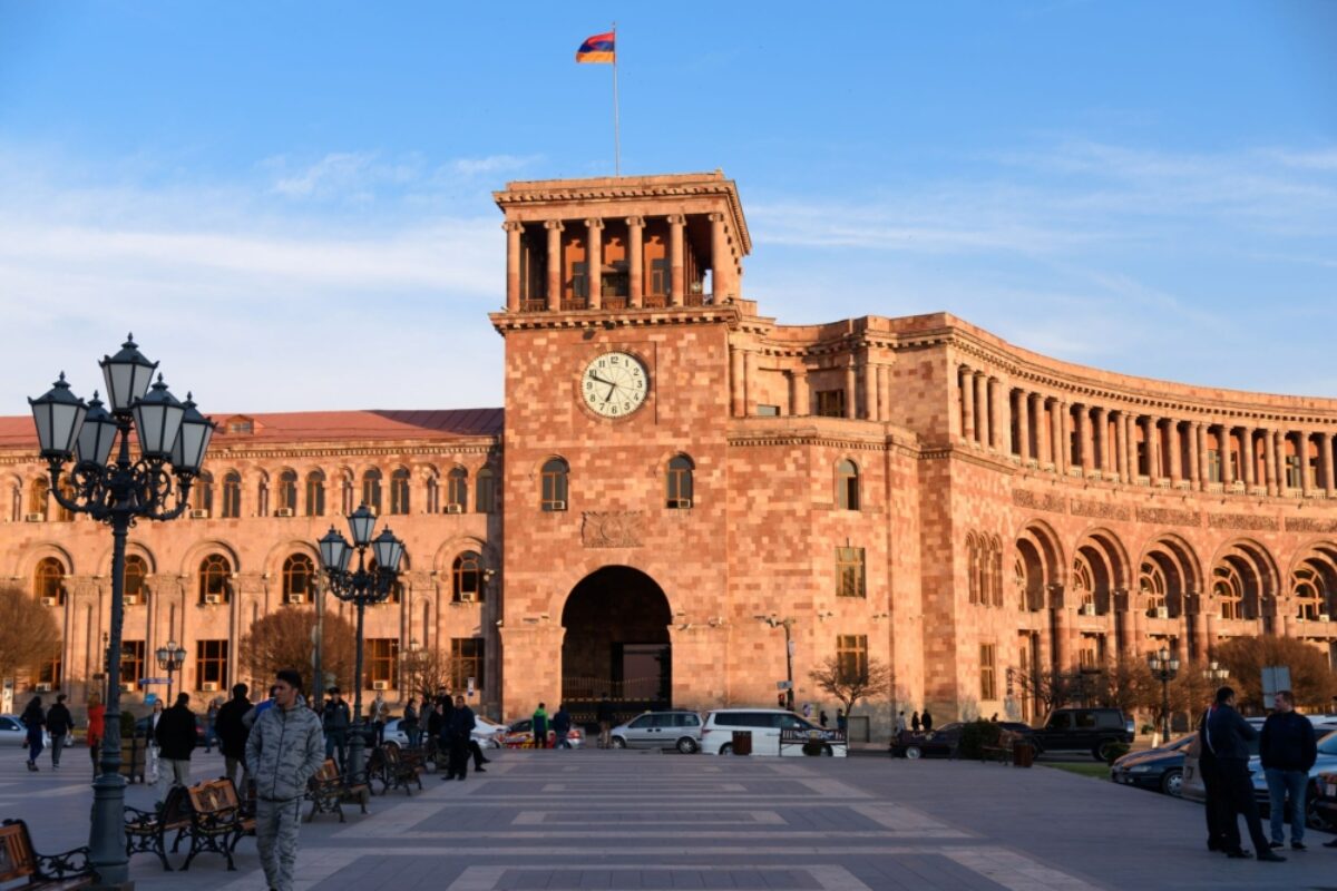 Armenia Yerevan The Government House of Armenia and the Republic Square