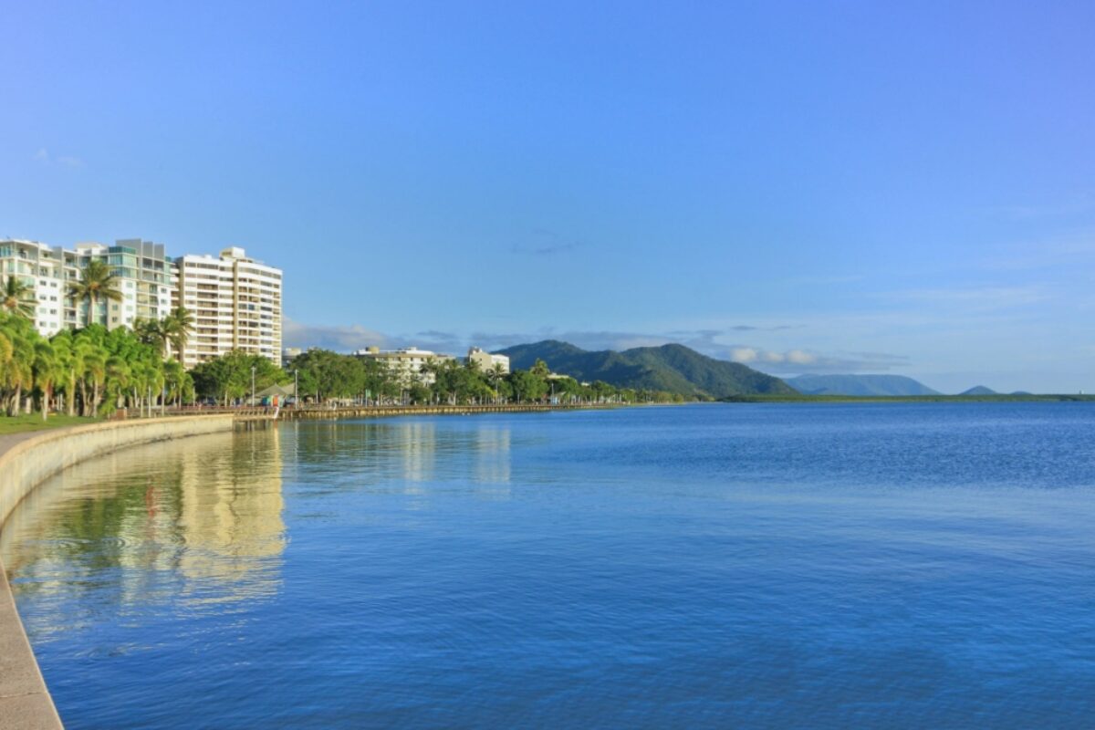 Aus Cairns view looking across the Cairns esplanade
