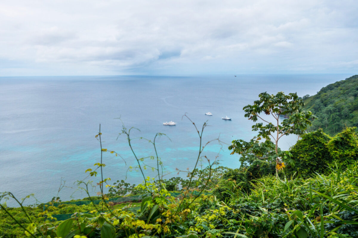 Costa Rica Cocos Island View over Catham Bay