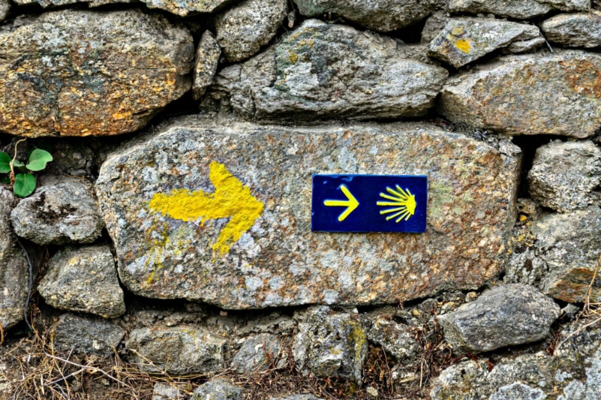 Spain Camino Santiago waymarker