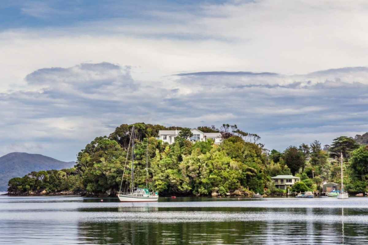 Stewart Island view Oban view across Golden Bay