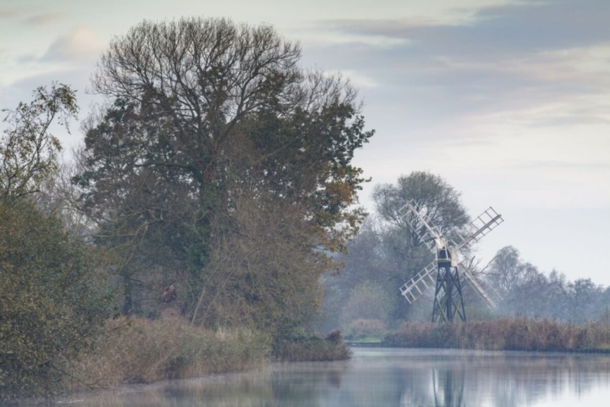 Turf Fen Mill in the Norfolk Broads England UK