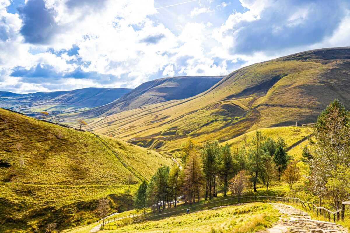 Jacobs ladder kinder scout peak district england uk