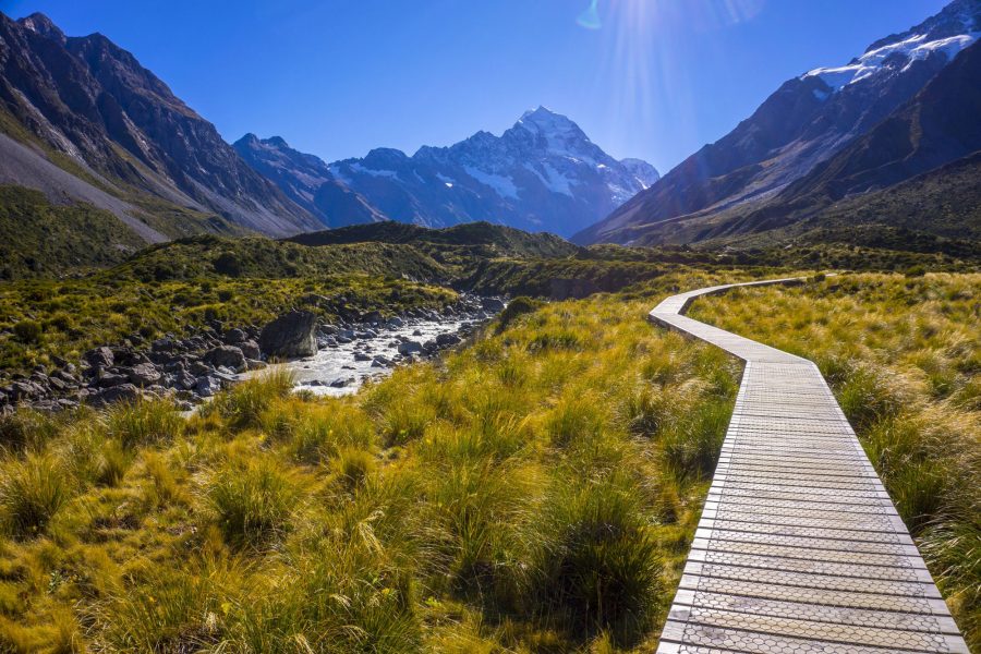 Aoraki Mt Cook national park Mount Tasman Valleys