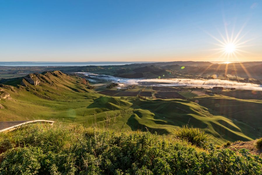 Hawkes bay Dawn over Te Mata Peak