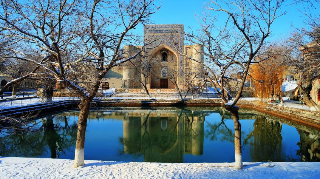 Uzbekistan Bukahara The Lyabi Hauz square