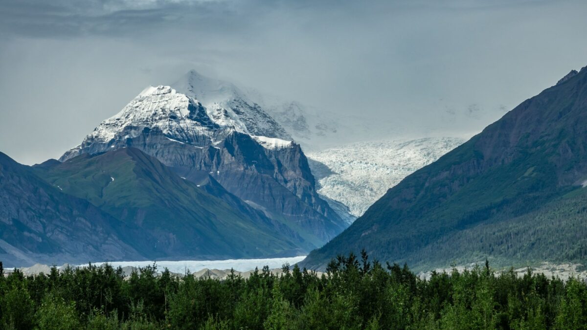 Glacier view in Wrangell st Elias national park Alaska usa