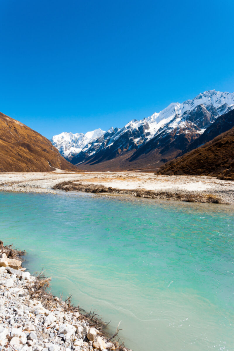 Langtang Valley with Gangchenpo mountai