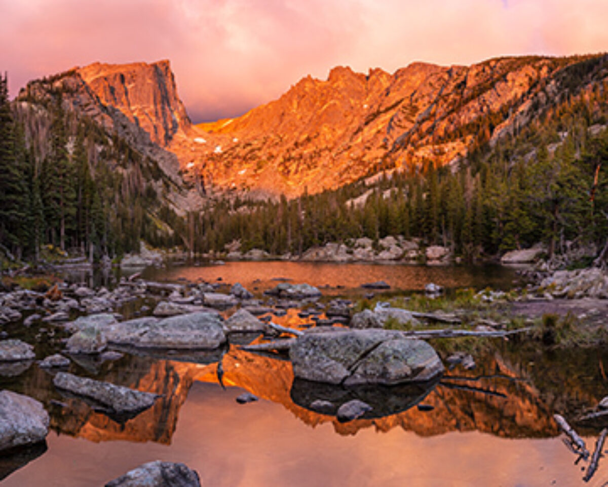 Rock Light Dream Lake Sunrise