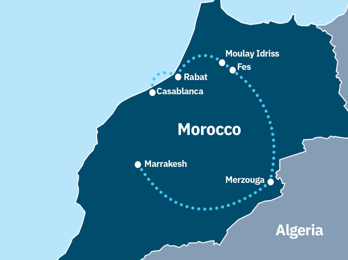 Morocco cities and desert
