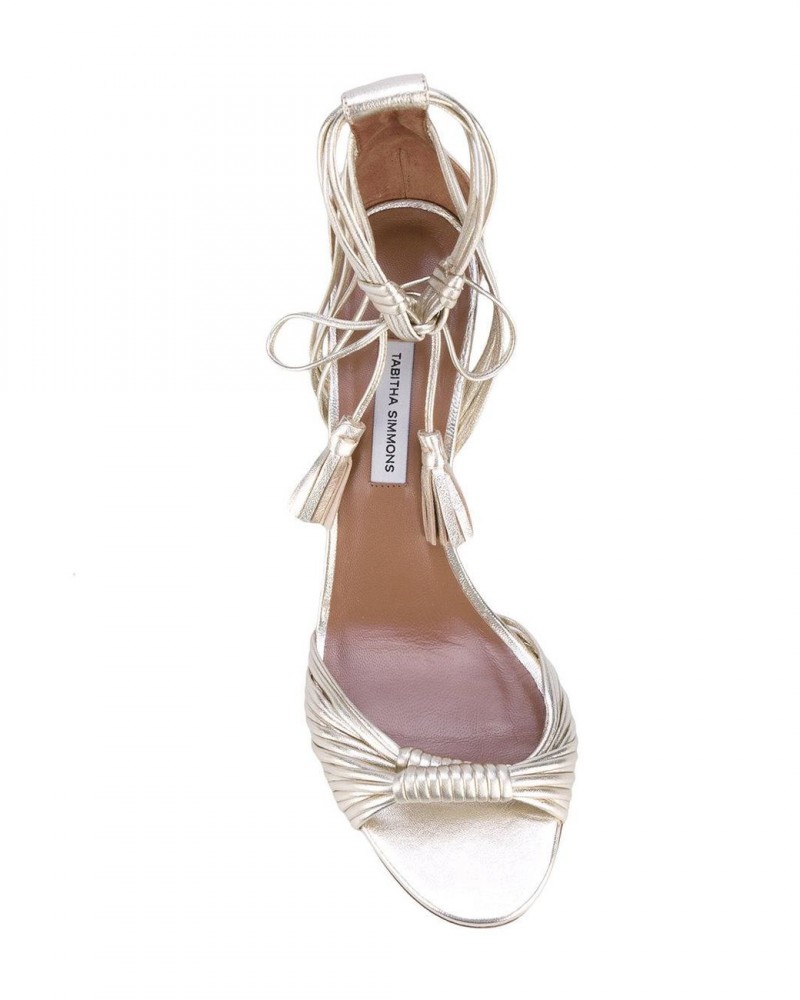 Women's Metallic Double Knot Tassel Sandals,  | International Design Awards Winners