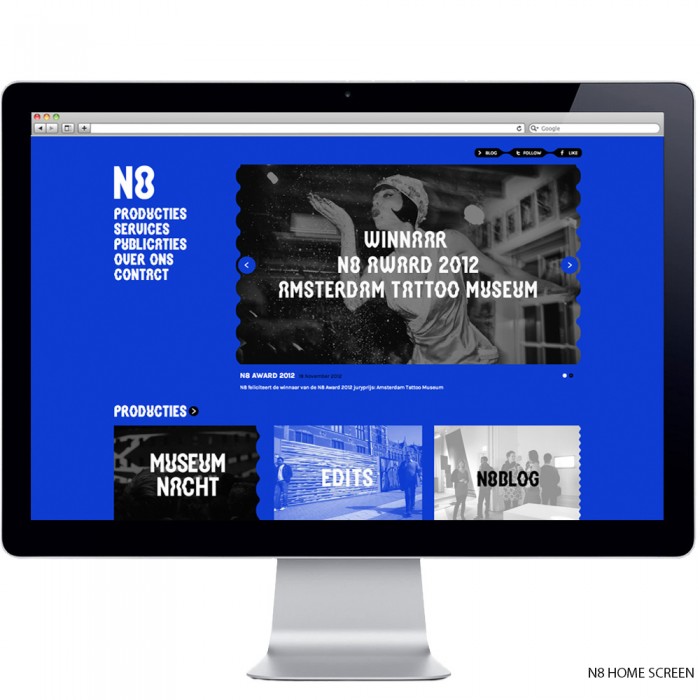 Museumnacht / N8 website, Vruchtvlees & Festina Lente Collective | International Design Awards Winners