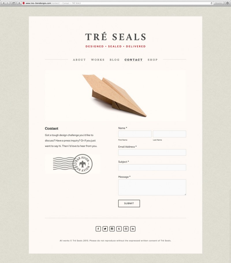 Tré Seals — Personal Branding,  | International Design Awards Winners