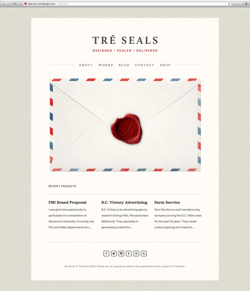 Tré Seals — Personal Branding,  | International Design Awards Winners