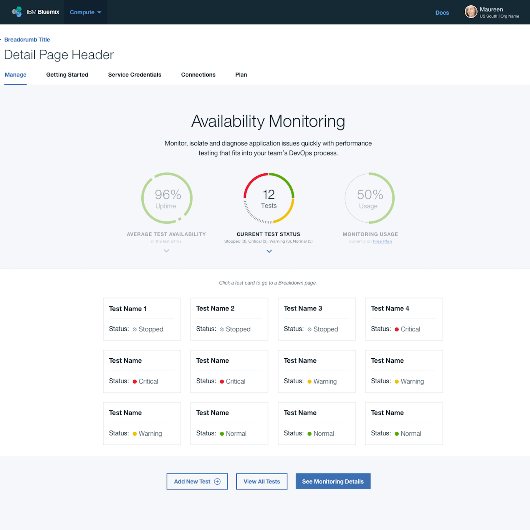 Bluemix Availability Monitoring, Ibm | International Design Awards Winners