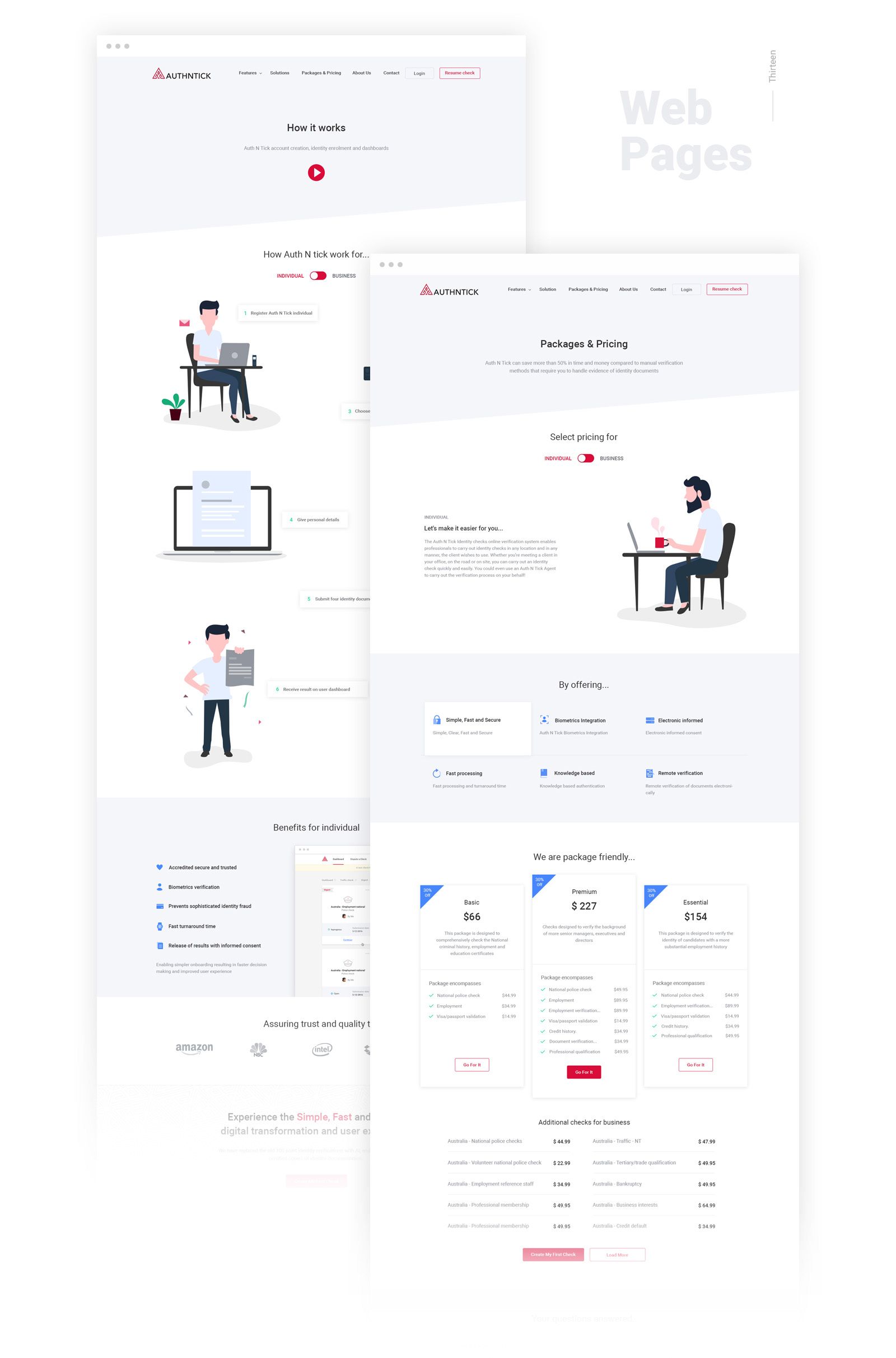 UX UI Design for AuthNTick - Web application , Prismic Reflections Web Solutions Llp | International Design Awards Winners