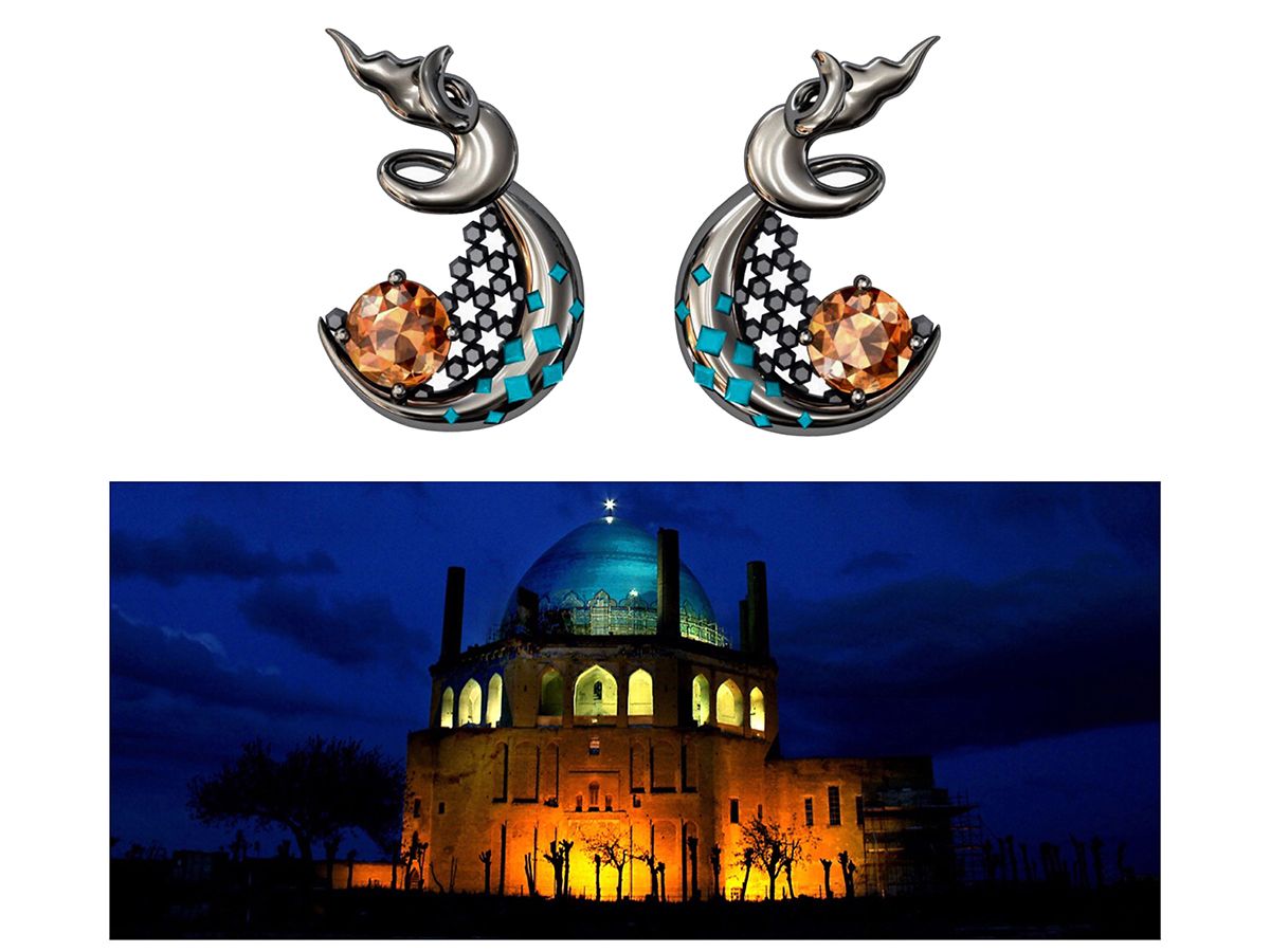 Soltaniyeh earrings, yasamin Zadmehr | International Design Awards Winners