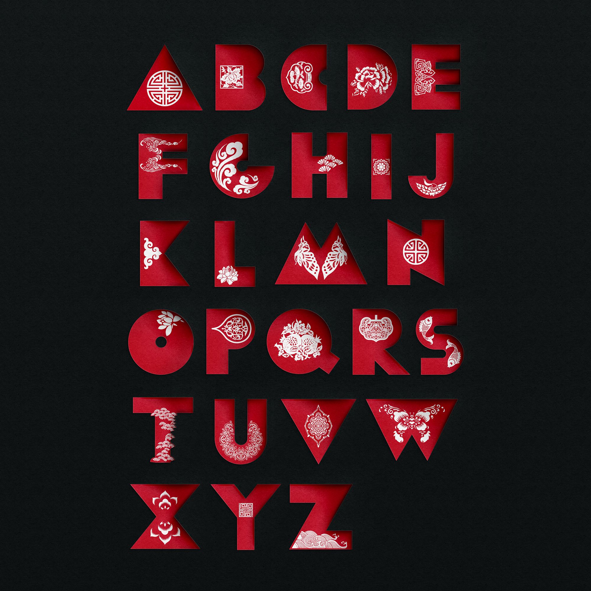 Chinese Paper Cutting Typography Design/ Identity, Alice (Xi) Zong | International Design Awards Winners