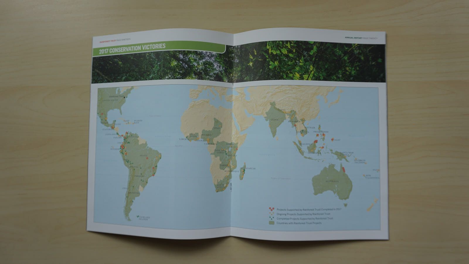 Annual Report 2017, Rainforest Trust | International Design Awards Winners
