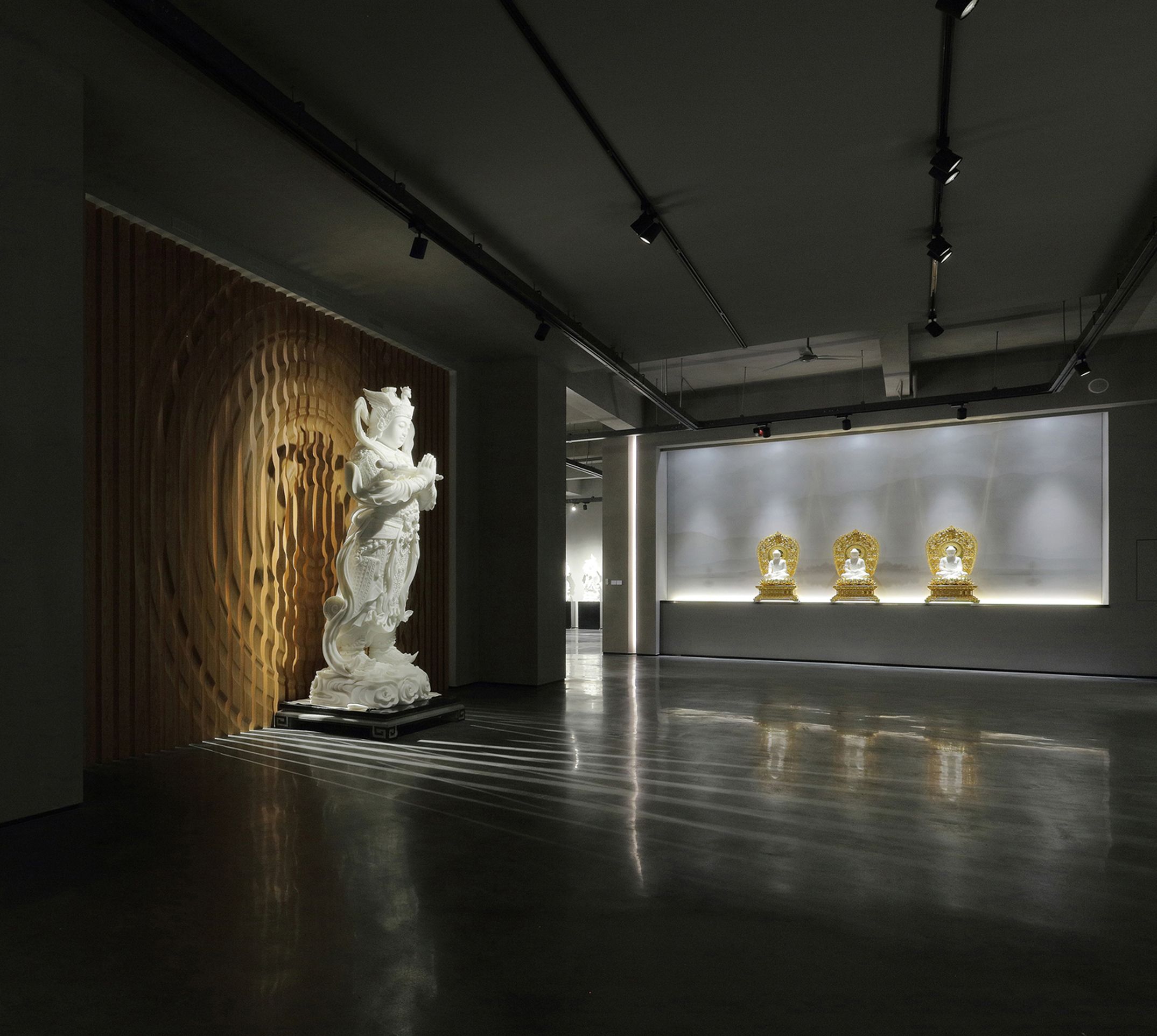 The show room of Jade Buddha Sculptures by XiaoYi Zhang, Xiamen Moving
