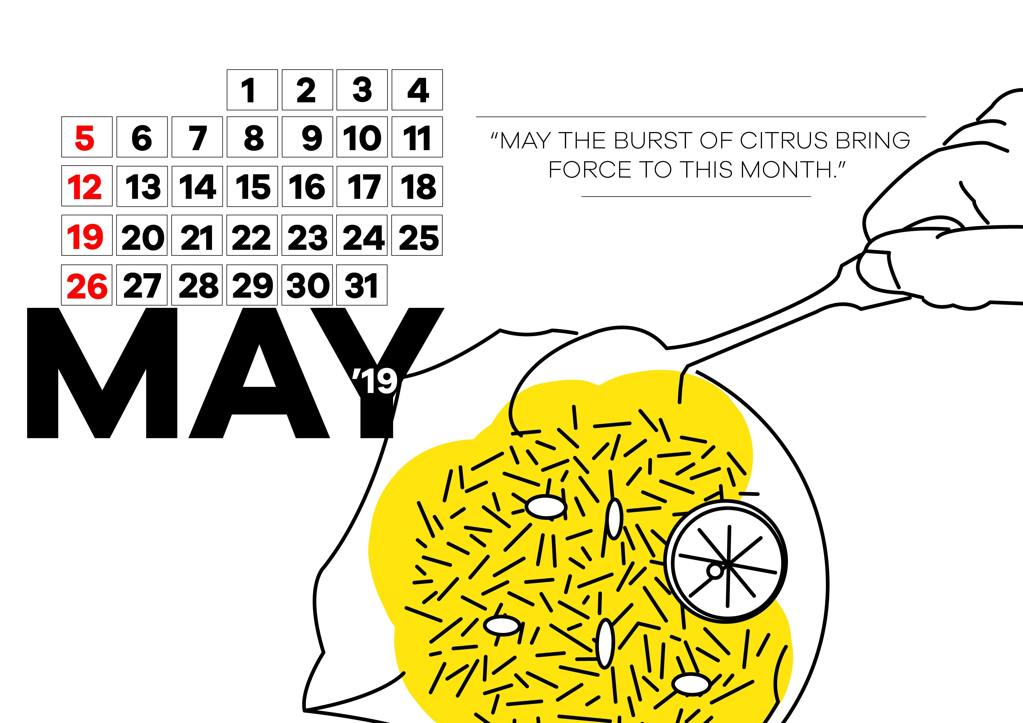 Food Calendar Concept Months,  | International Design Awards Winners