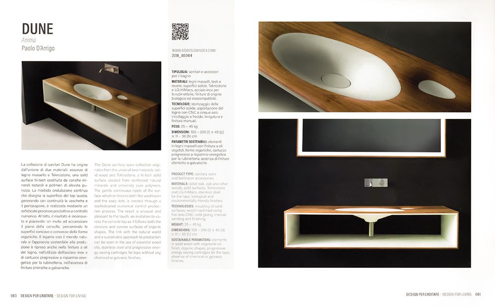 DUNE Collection, Paolo D'Arrigo design | International Design Awards Winners