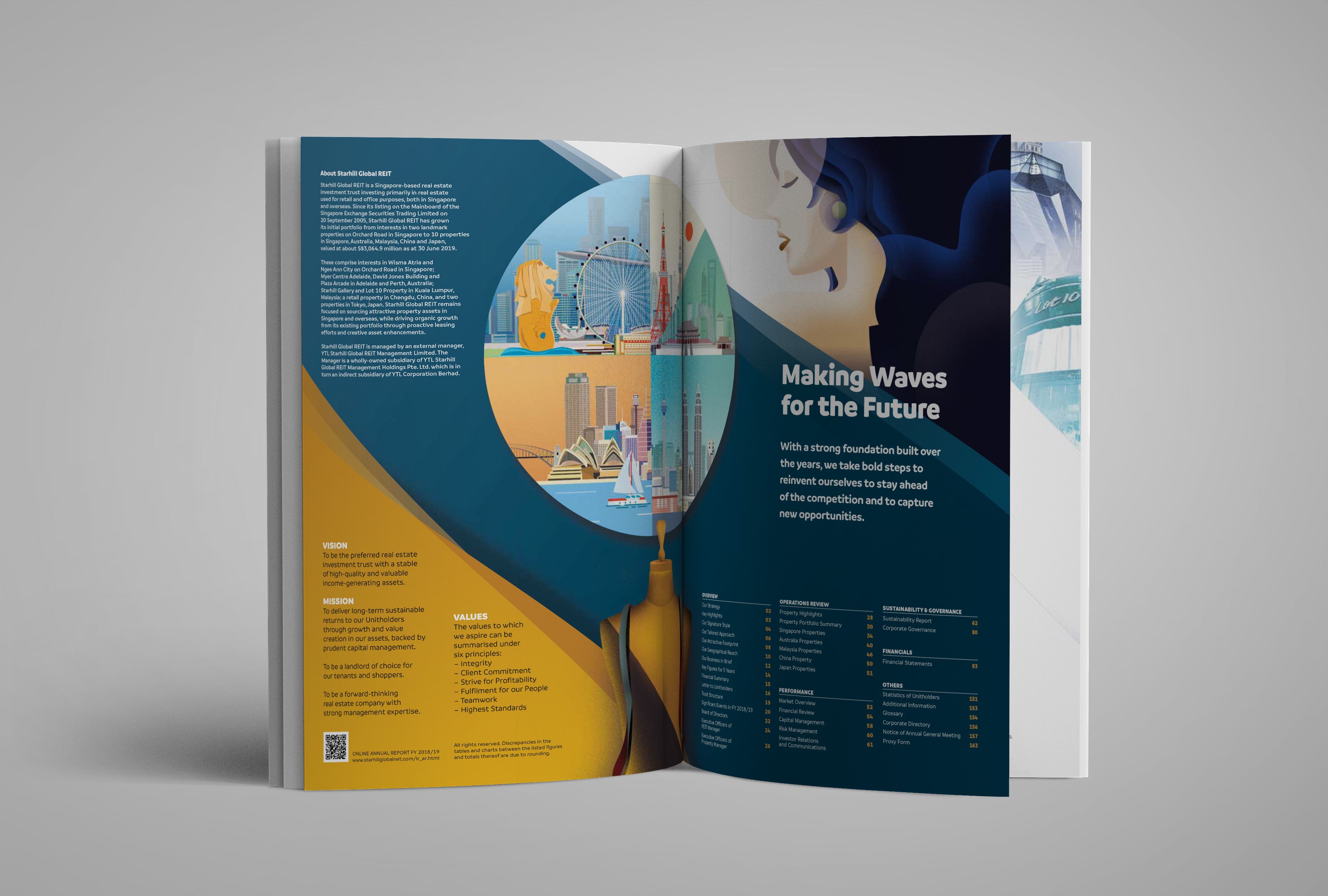 Annual Report 2018/2019, Starhill Global REIT / C2 Design Studio Pte Ltd | International Design Awards Winners