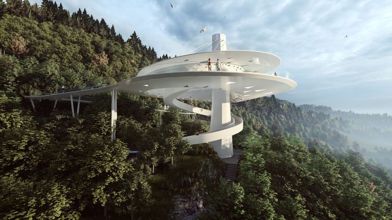 Viewing Platform Under the Moon of Seven Villages, Archermit | International Design Awards Winners