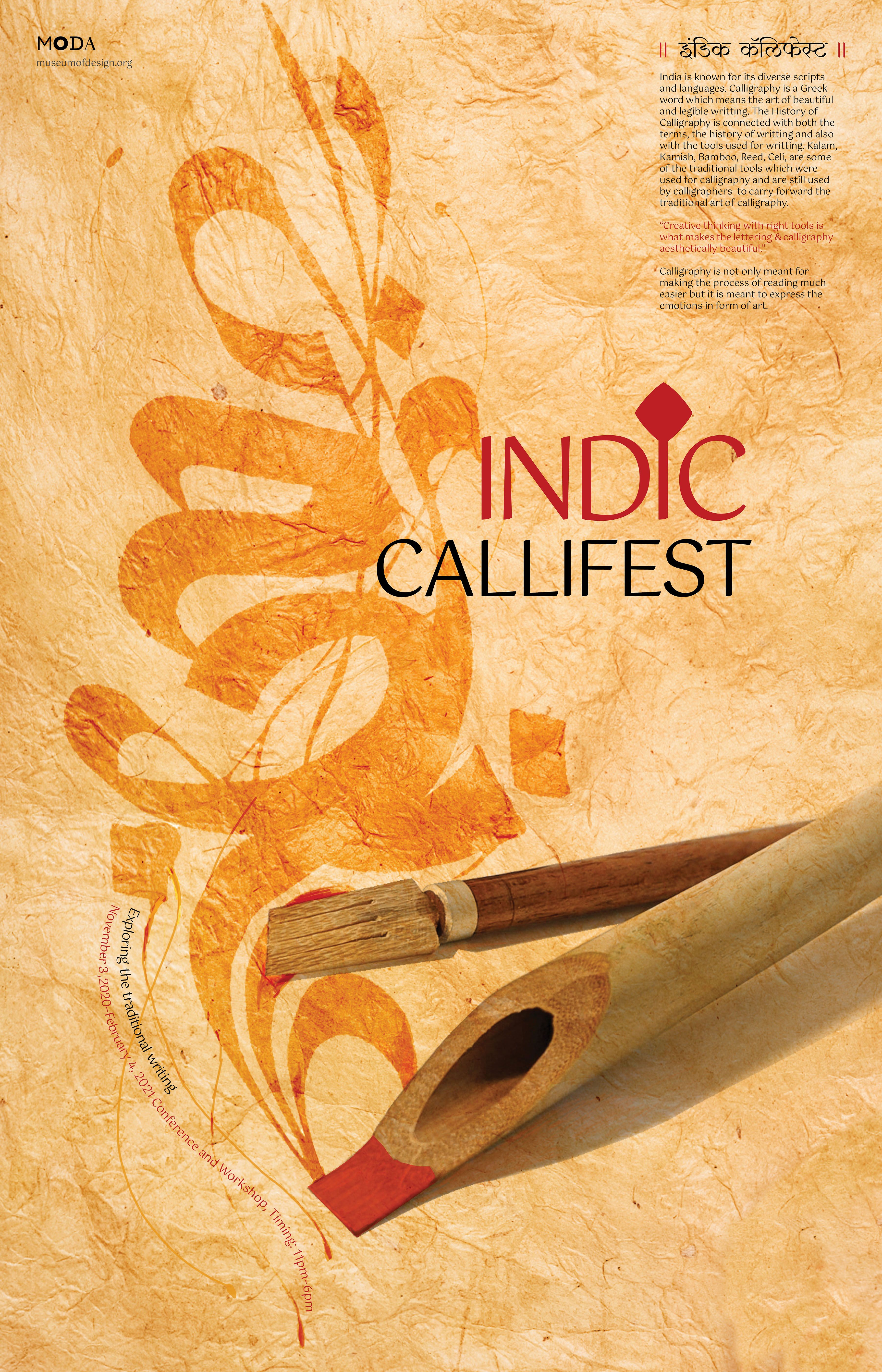 Series of Calligraphic Event Poster - Indic Callifest,  | International Design Awards Winners