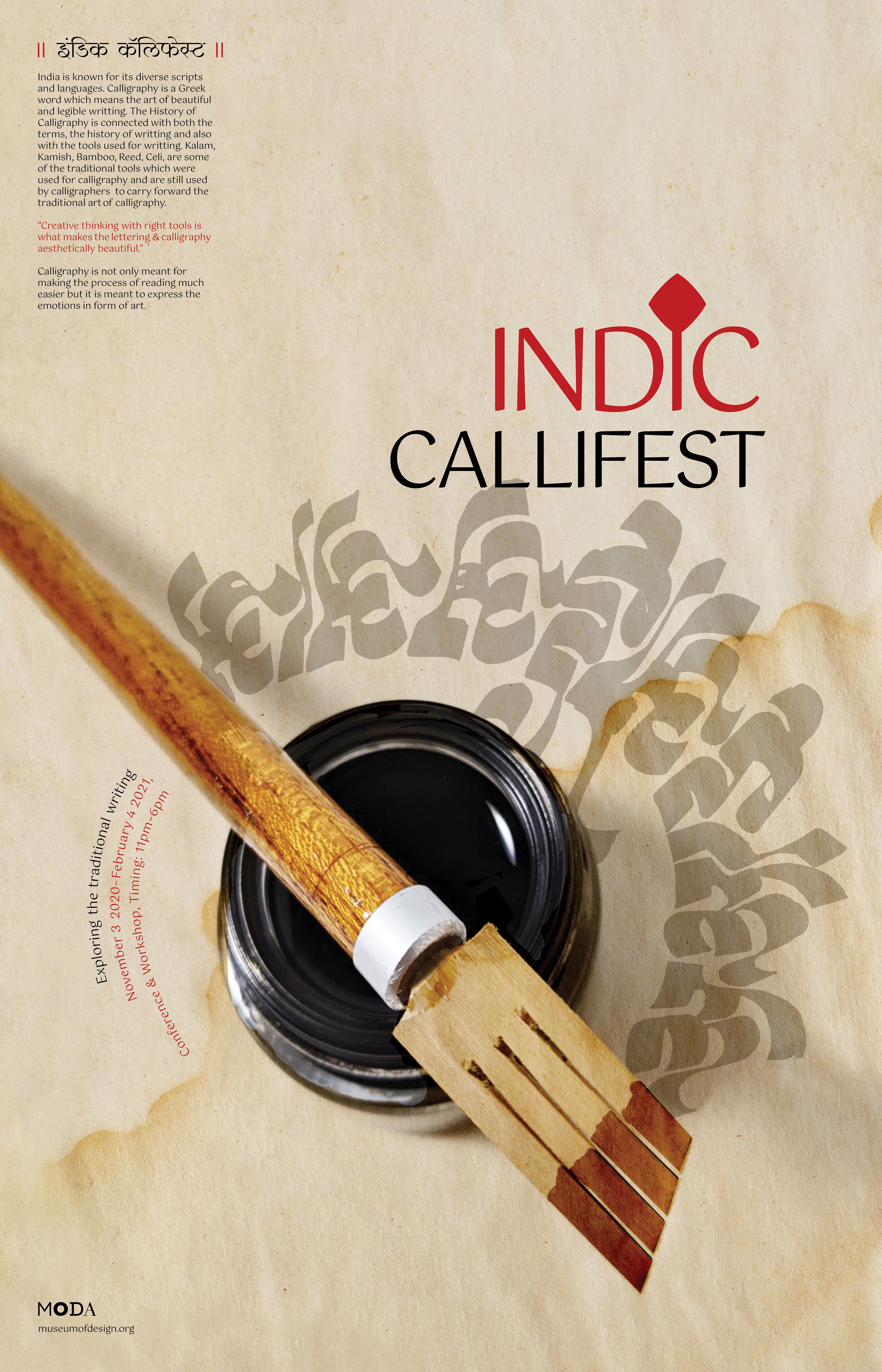 Series of Calligraphic Event Poster - Indic Callifest,  | International Design Awards Winners