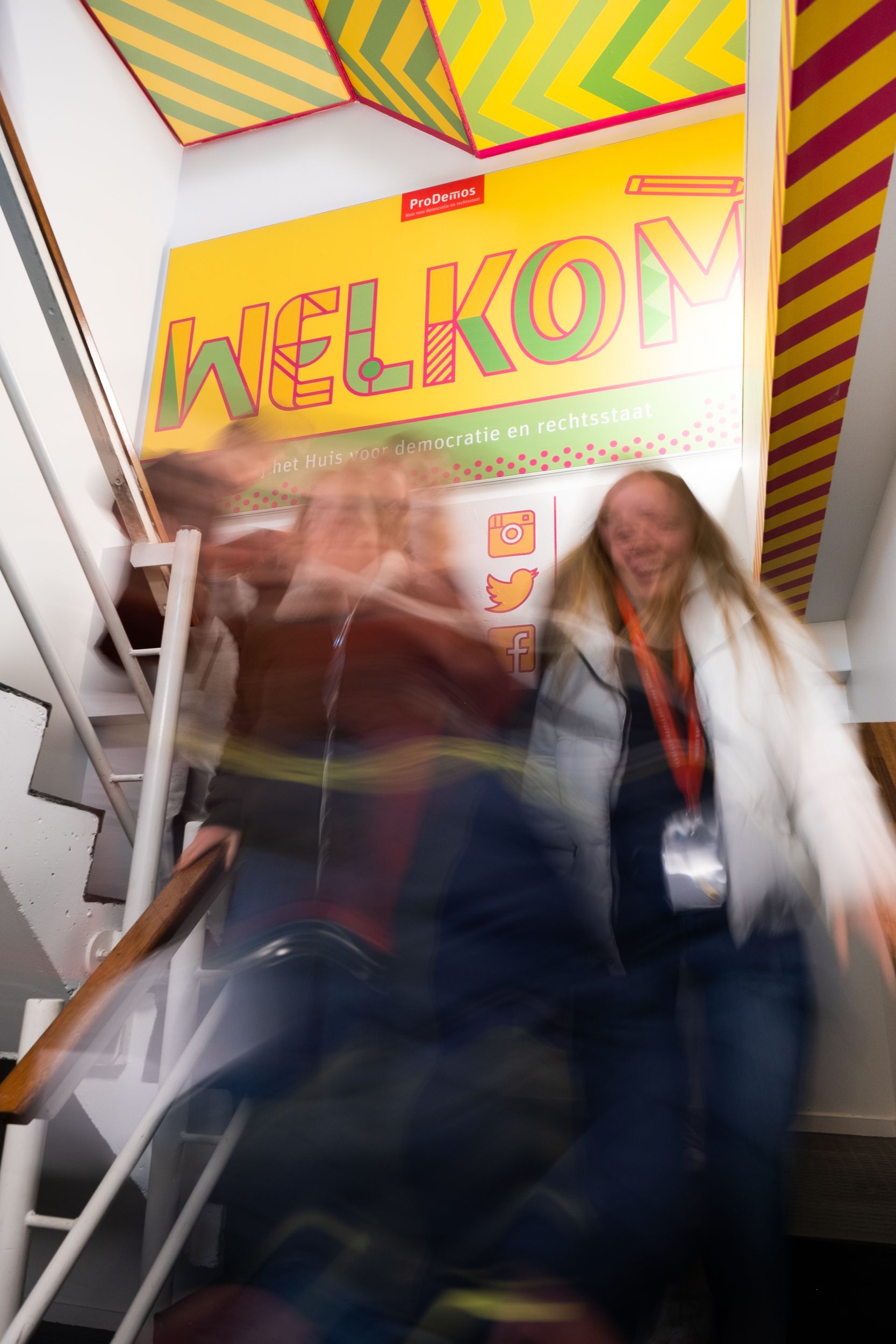 Colorful journey: stairwell signing, Studio Duel | International Design Awards Winners