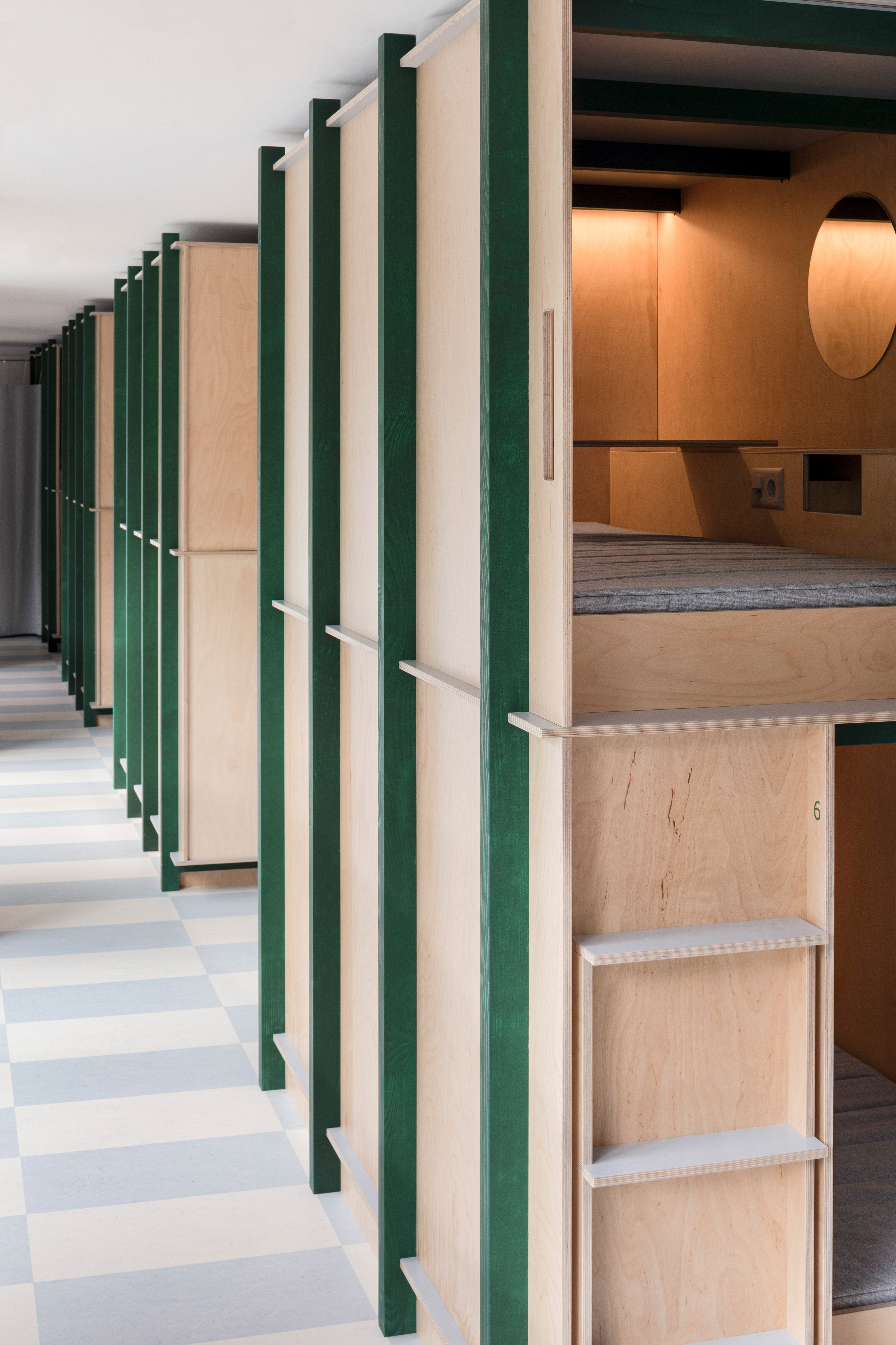 Green Marmot Capsule Hotel Zurich, Weyell Berner Architekten GmbH | International Design Awards Winners