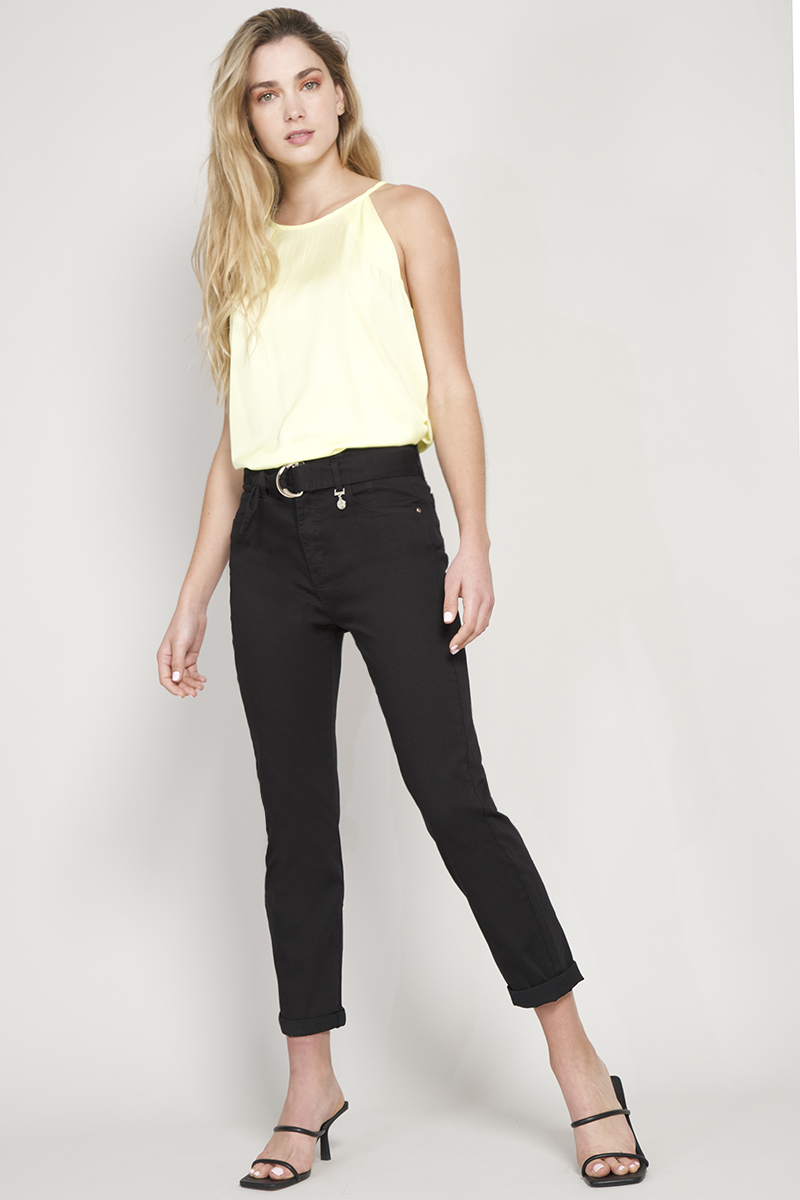 Pantalon de Gabardina para Dama · 65% Poliéster 35% Algodón · Color Ne –  Yazbek®