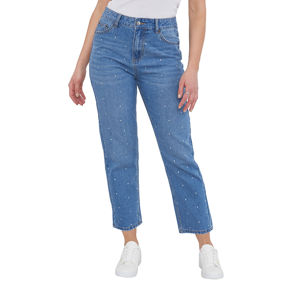 Jeans con brillos mujer