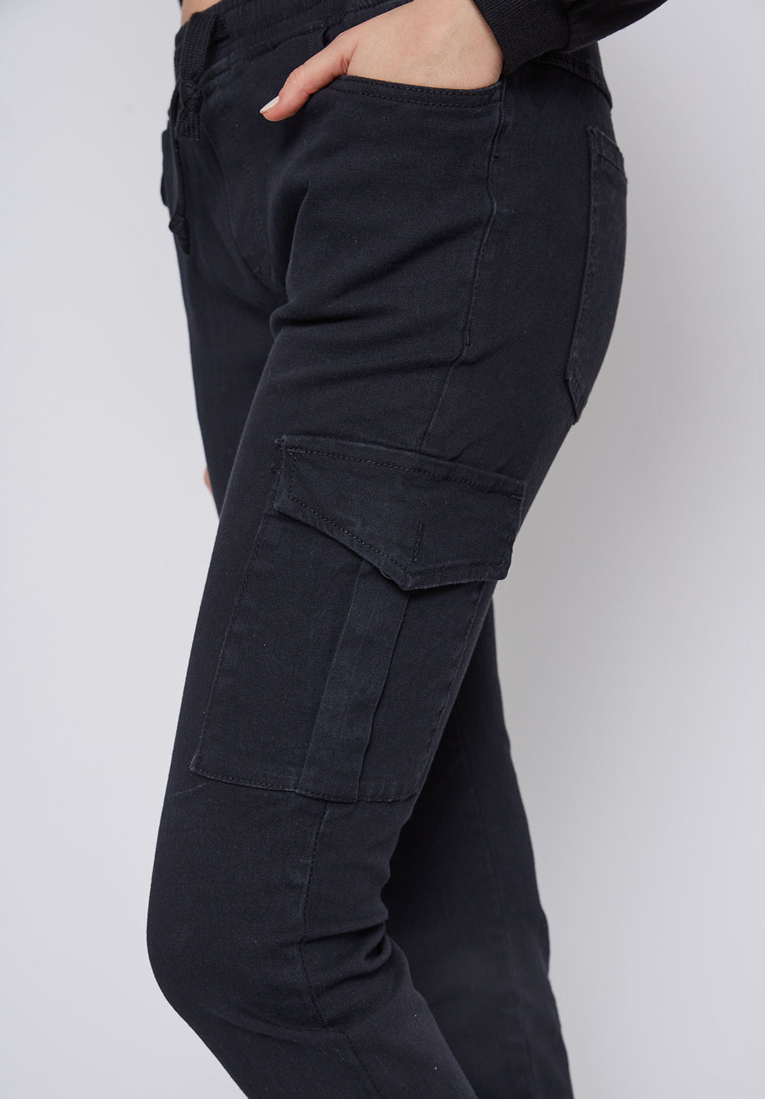 Ripley - PANTALÓN MUJER JOGGER CARGO NEGRO