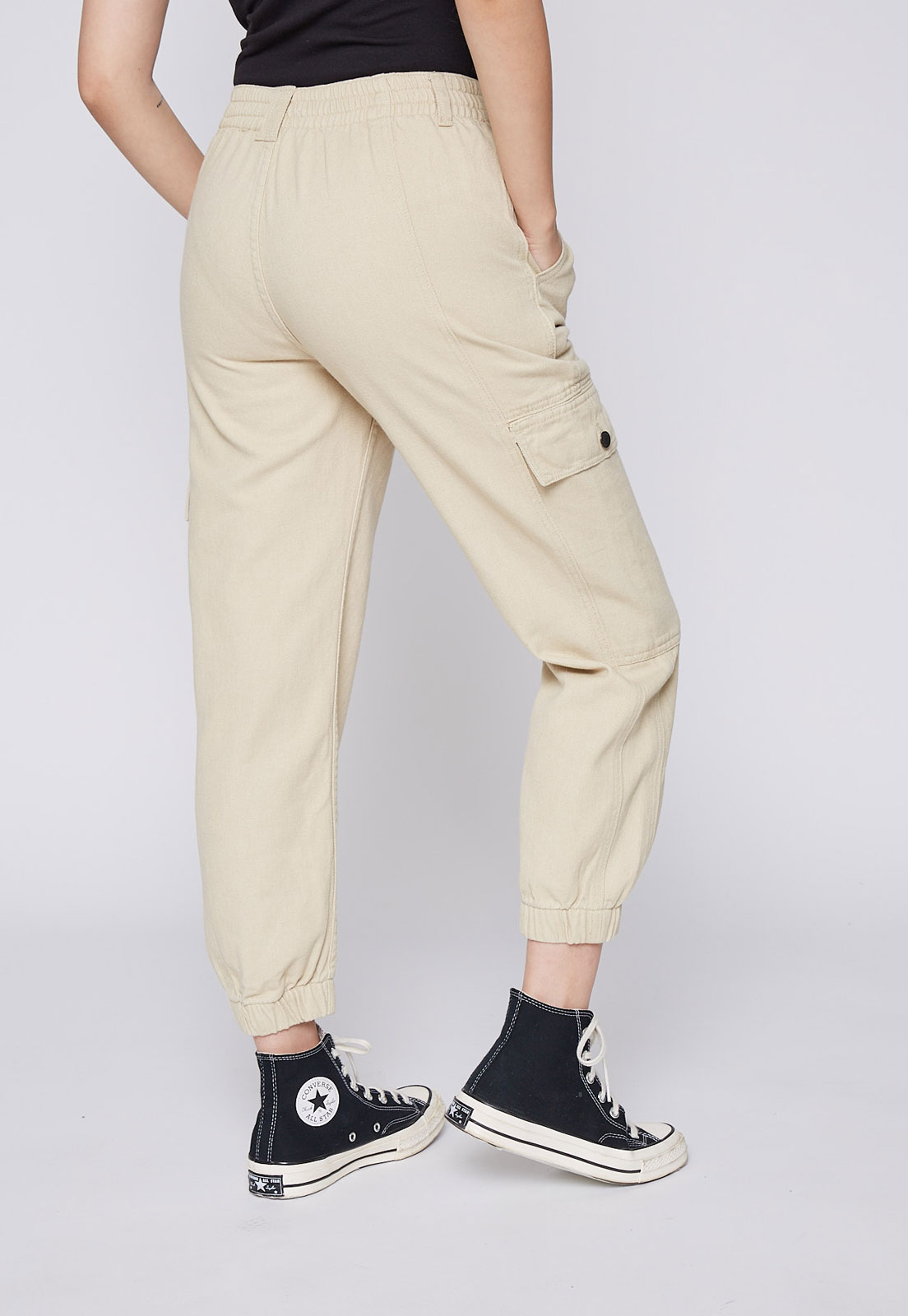 PANTALON JOGGER CARGO MUJER VERDE MILITAR