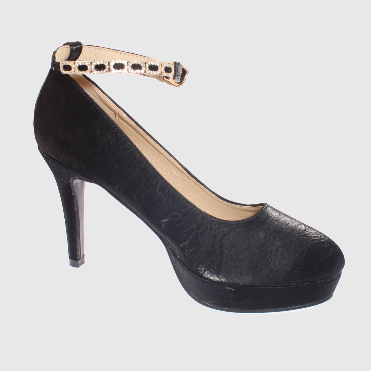 Ripley - ZAPATO TACO PERLAS NEGRO VÍA FRANCA