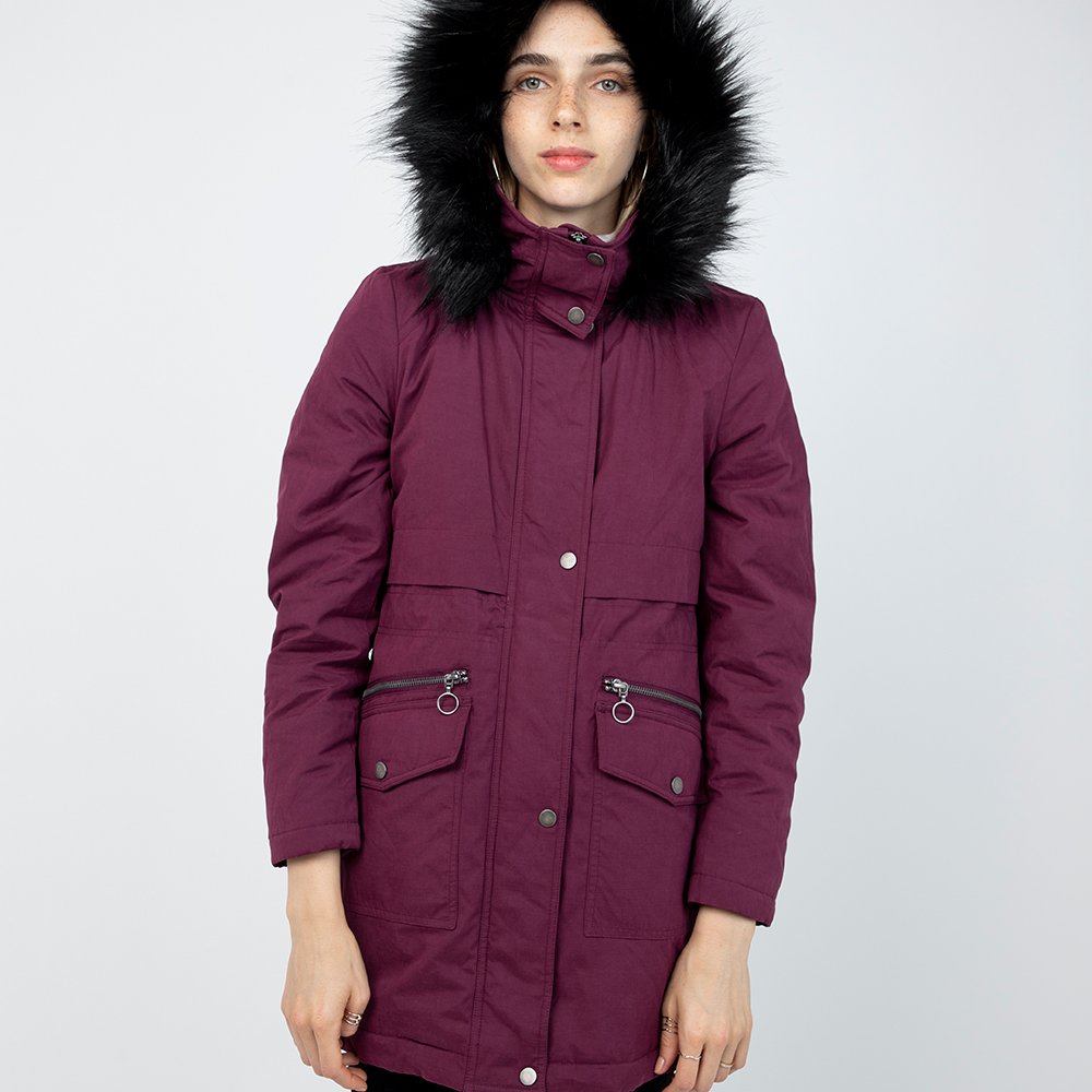 Ripley - PARKA ASH ACOLCHADA CON TELA PIEL DE DURAZNO