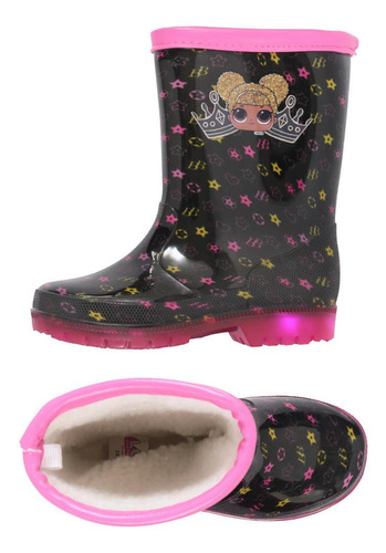 Ripley - BOTA DE AGUA NIÑA LUCES CORONAS NEGRO LOL
