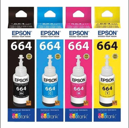 Ripley - TINTA EPSON T 664 PACK 4 COLORES ORIGINAL - AUDIOMOBILE