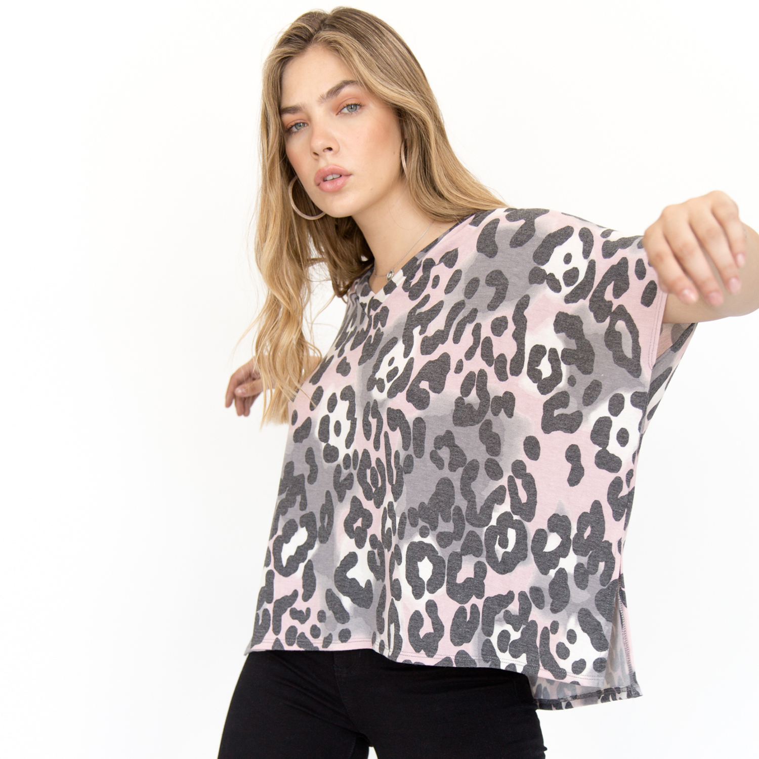 Ripley - POLERA M/C ANIMAL PRINT LINDA
