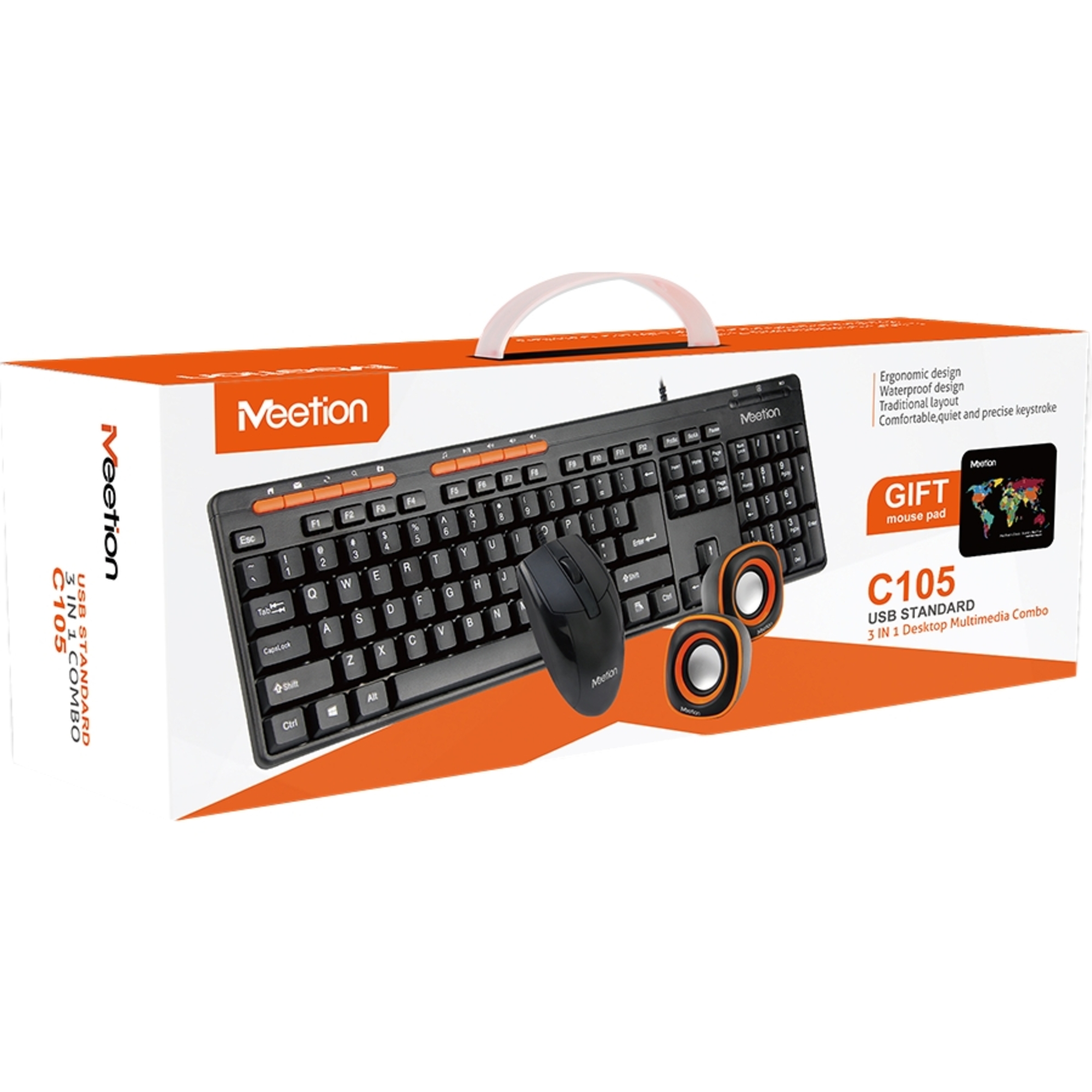 Ripley COMBO TECLADO EN ESPAÑOL MOUSE SPEAKER Y PAD MEETION MTC105