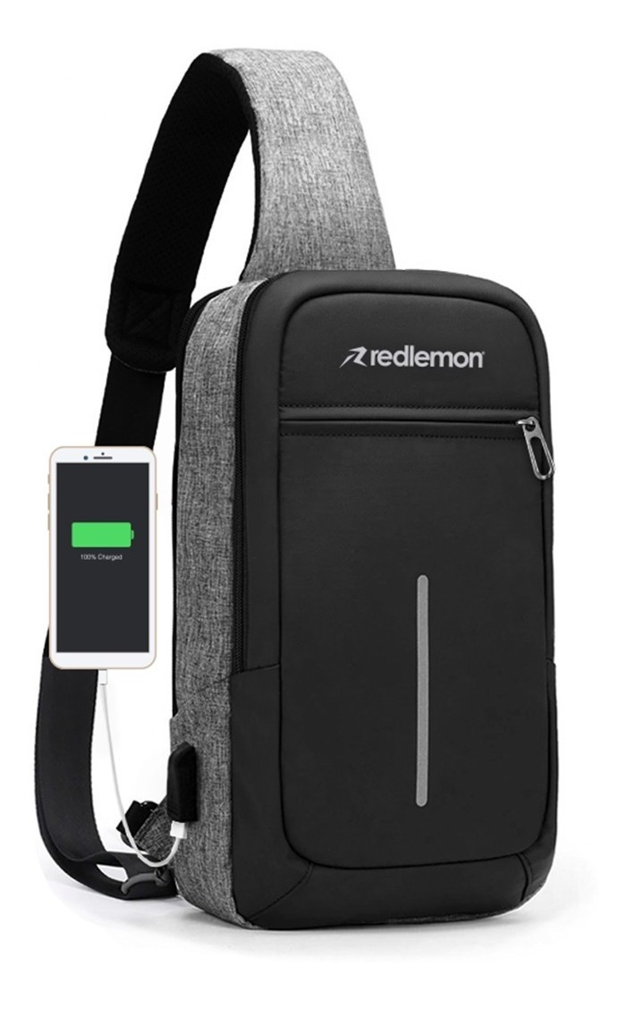Redlemon Mochila Antirrobo Impermeable con Puerto USB para Power Bank,  Cierre Oculto, Cómoda, Ideal para Viaje | H-E-B México